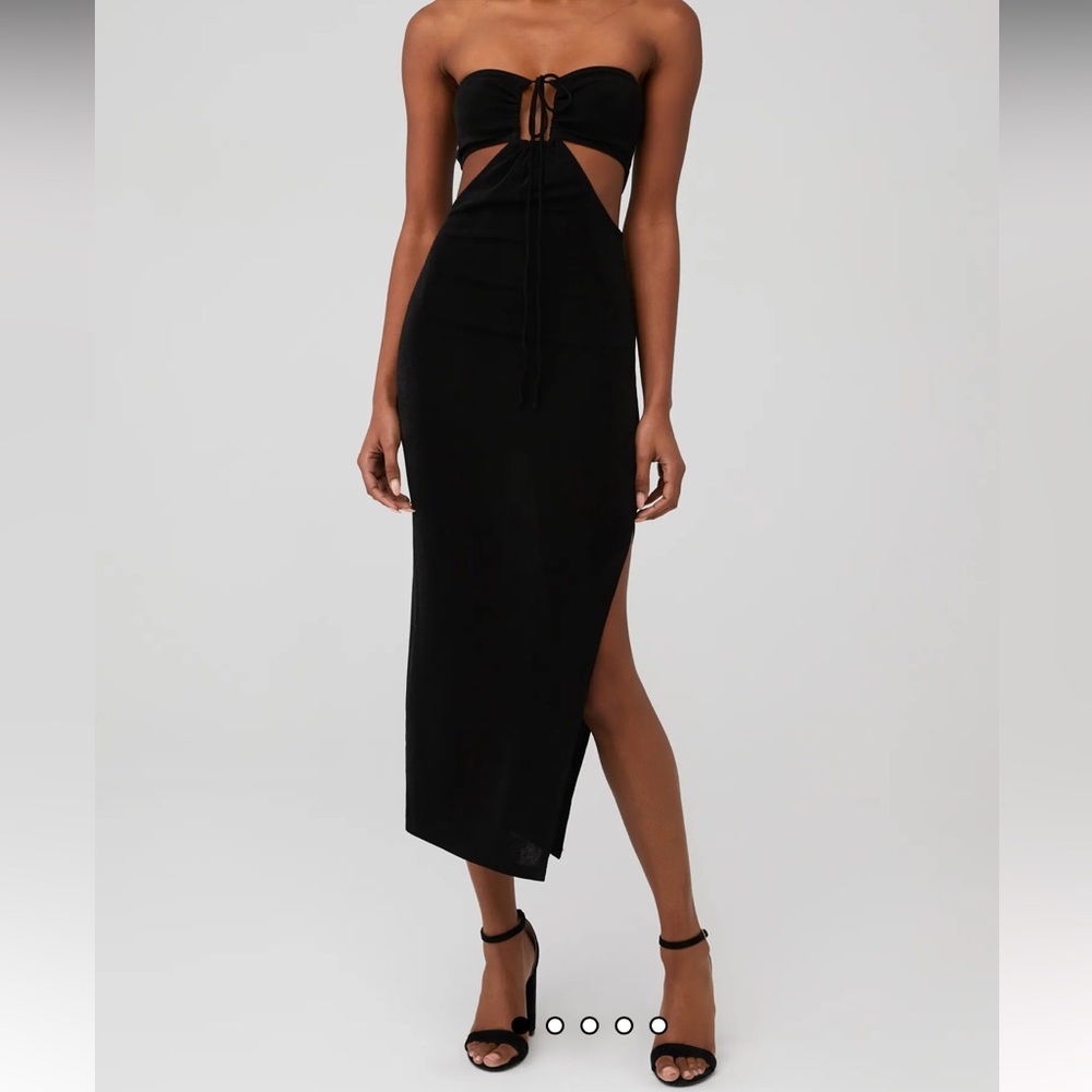 Runaway the Label Jodi Black Cutout Midi Dress - M